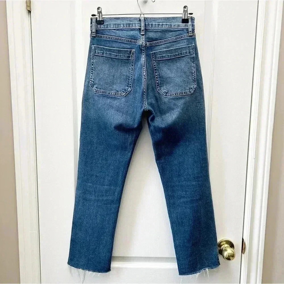 GAP Cheeky Straight Jeans High Rise Mariner Medium Indigo Blue Size  25 - Picture 4 of 15